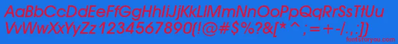 フォントAvantGardeMediumItalic – 赤い文字の青い背景