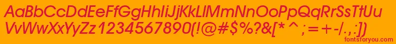 AvantGardeMediumItalic Font – Red Fonts on Orange Background