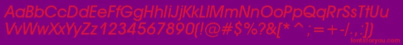 AvantGardeMediumItalic Font – Red Fonts on Purple Background