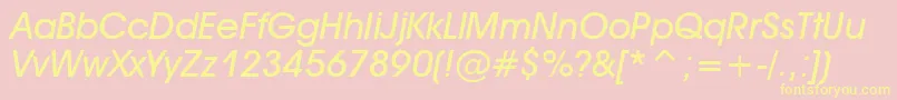 AvantGardeMediumItalic Font – Yellow Fonts on Pink Background