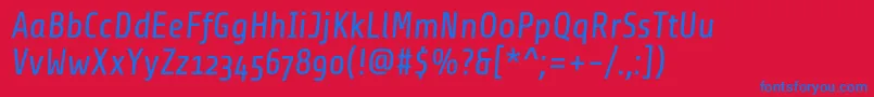 ShareItalicosf Font – Blue Fonts on Red Background