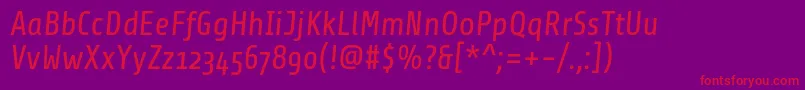 ShareItalicosf Font – Red Fonts on Purple Background
