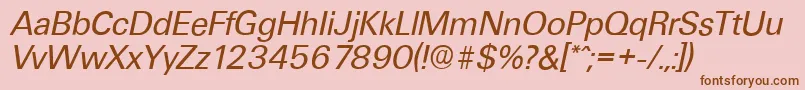 UltimateserialItalic Font – Brown Fonts on Pink Background