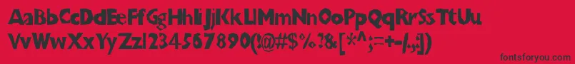 Chunbt Font – Black Fonts on Red Background