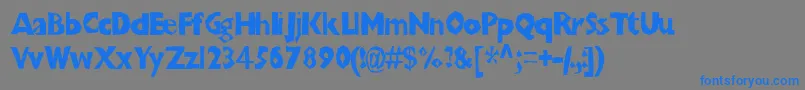 Chunbt-Schriftart – Blaue Schriften auf grauem Hintergrund