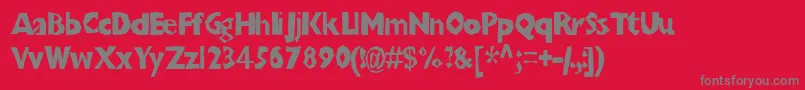 Chunbt Font – Gray Fonts on Red Background