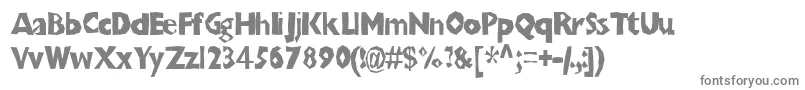 Chunbt-fontti – harmaat kirjasimet valkoisella taustalla
