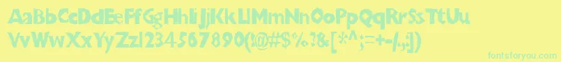 More about Chunbt Font Chunbt Font – Green Fonts on Yellow Background