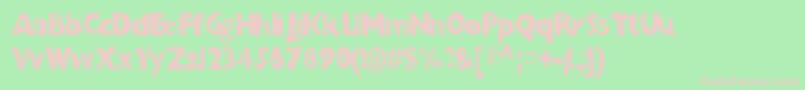Chunbt Font – Pink Fonts on Green Background