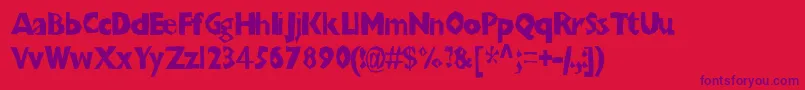 Chunbt Font – Purple Fonts on Red Background