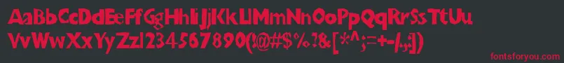 Chunbt Font – Red Fonts on Black Background