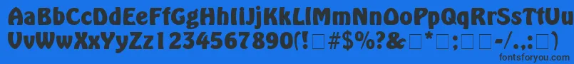 LoblollyDisplaySsi Font – Black Fonts on Blue Background