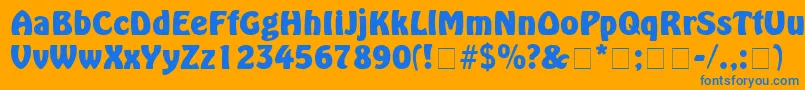 LoblollyDisplaySsi Font – Blue Fonts on Orange Background