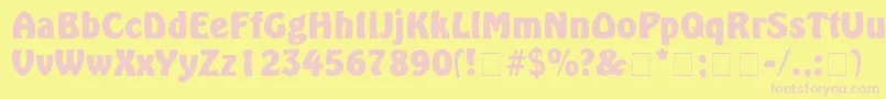 LoblollyDisplaySsi Font – Pink Fonts on Yellow Background