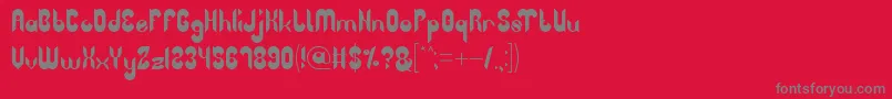 HeavyMetalGaze Font – Gray Fonts on Red Background