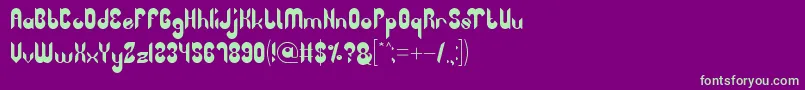 HeavyMetalGaze Font – Green Fonts on Purple Background