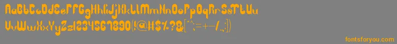 HeavyMetalGaze Font – Orange Fonts on Gray Background