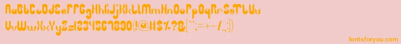 HeavyMetalGaze Font – Orange Fonts on Pink Background