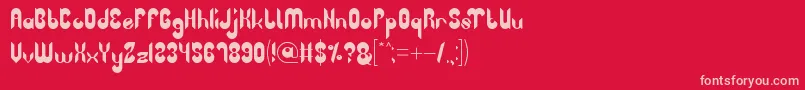 HeavyMetalGaze Font – Pink Fonts on Red Background