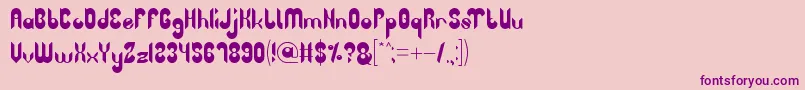 HeavyMetalGaze Font – Purple Fonts on Pink Background