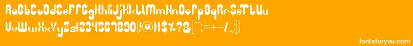 HeavyMetalGaze Font – White Fonts on Orange Background