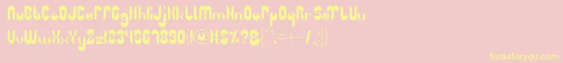 HeavyMetalGaze Font – Yellow Fonts on Pink Background