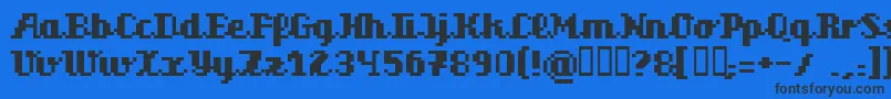 Fonte Superscript – fontes pretas em um fundo azul