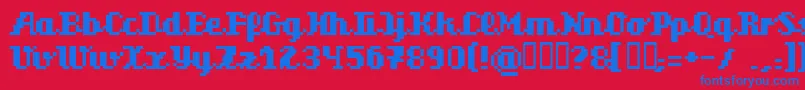 Superscript Font – Blue Fonts on Red Background