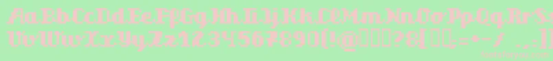 Fonte Superscript – fontes rosa em um fundo verde