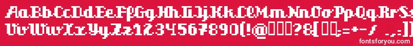 Шрифт Superscript – белые шрифты на красном фоне