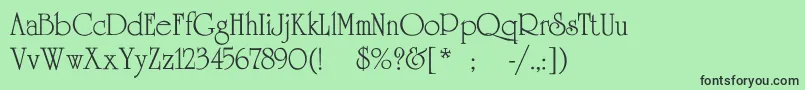 UniversityRomanNormal Font – Black Fonts on Green Background