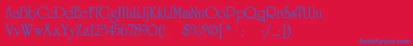 UniversityRomanNormal Font – Blue Fonts on Red Background