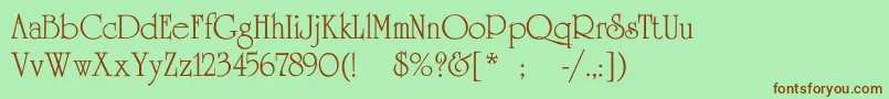 UniversityRomanNormal Font – Brown Fonts on Green Background