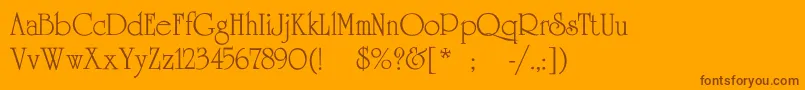 UniversityRomanNormal Font – Brown Fonts on Orange Background