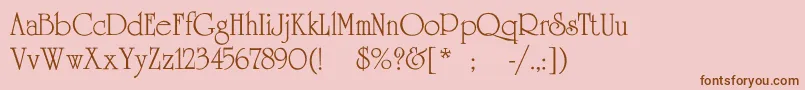 UniversityRomanNormal Font – Brown Fonts on Pink Background