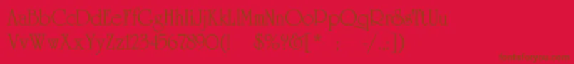 UniversityRomanNormal Font – Brown Fonts on Red Background