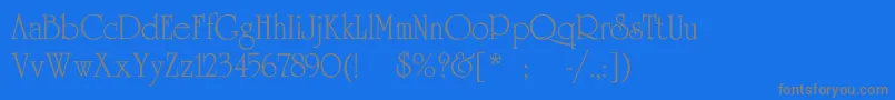 UniversityRomanNormal Font – Gray Fonts on Blue Background