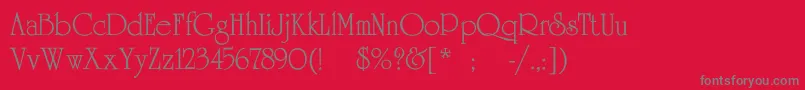 UniversityRomanNormal Font – Gray Fonts on Red Background