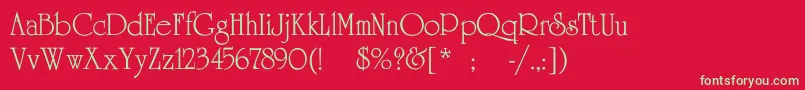 UniversityRomanNormal Font – Green Fonts on Red Background