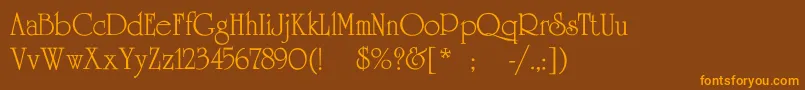 UniversityRomanNormal Font – Orange Fonts on Brown Background