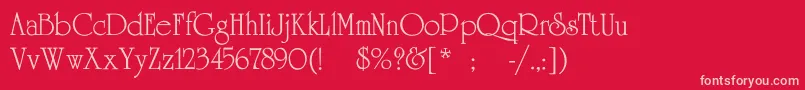 UniversityRomanNormal Font – Pink Fonts on Red Background