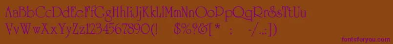 UniversityRomanNormal Font – Purple Fonts on Brown Background