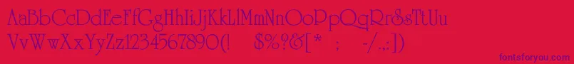 UniversityRomanNormal Font – Purple Fonts on Red Background