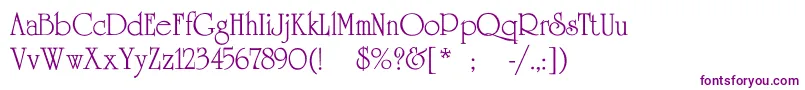 UniversityRomanNormal Font – Purple Fonts on White Background