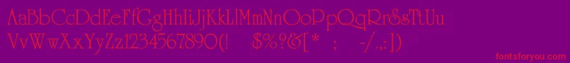 UniversityRomanNormal Font – Red Fonts on Purple Background