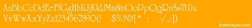 UniversityRomanNormal Font – White Fonts on Orange Background