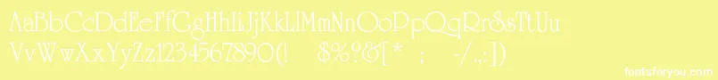 UniversityRomanNormal Font – White Fonts on Yellow Background