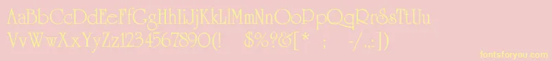 UniversityRomanNormal Font – Yellow Fonts on Pink Background