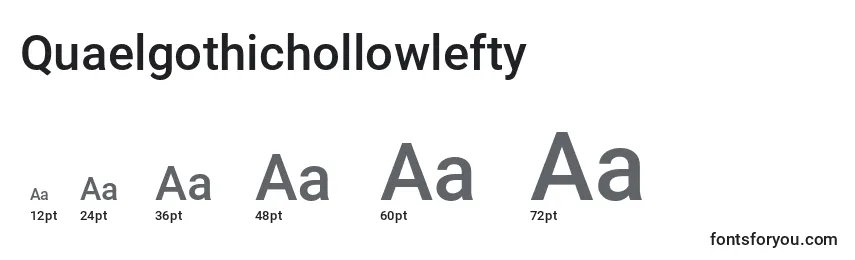 Размеры шрифта Quaelgothichollowlefty