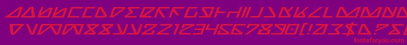 Nickei Font – Red Fonts on Purple Background